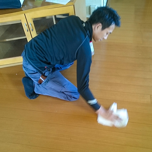 整理後の清掃作業