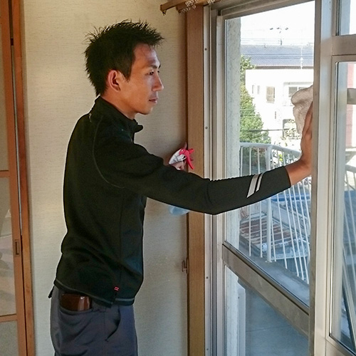 整理後の清掃作業