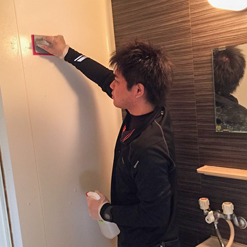 整理後の清掃作業